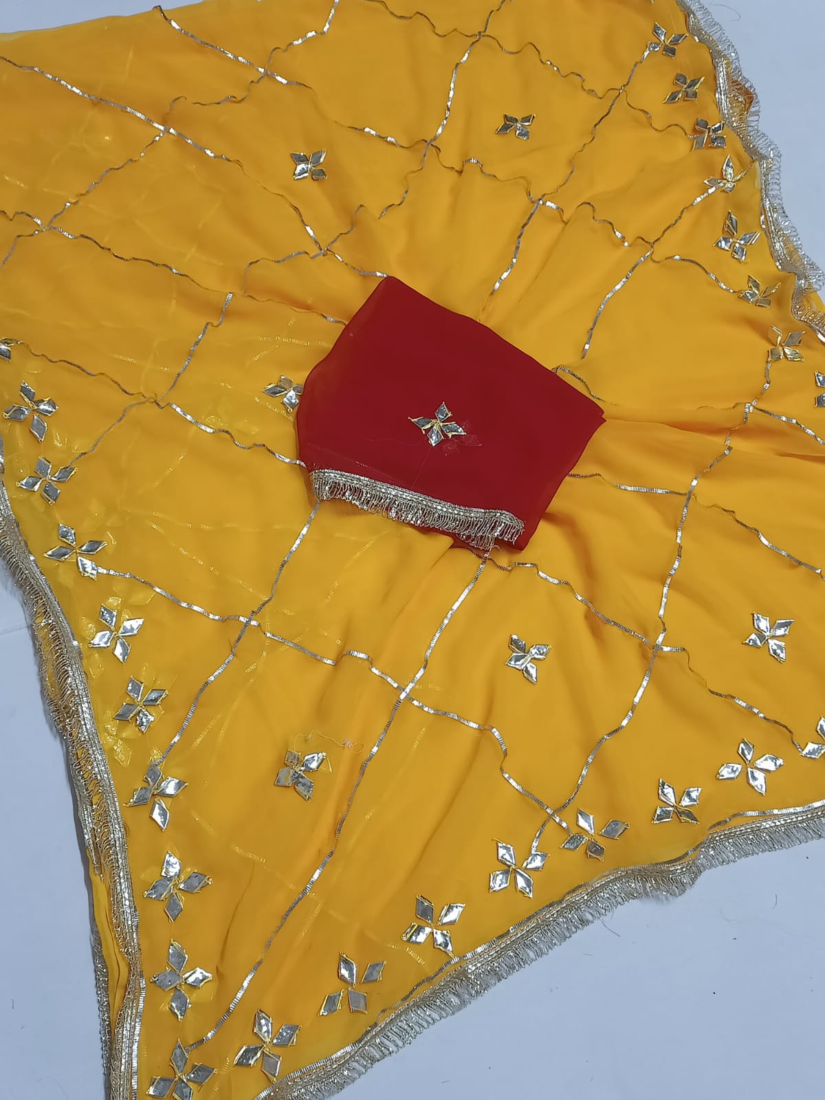 Sweet Georgette Saree Yellow